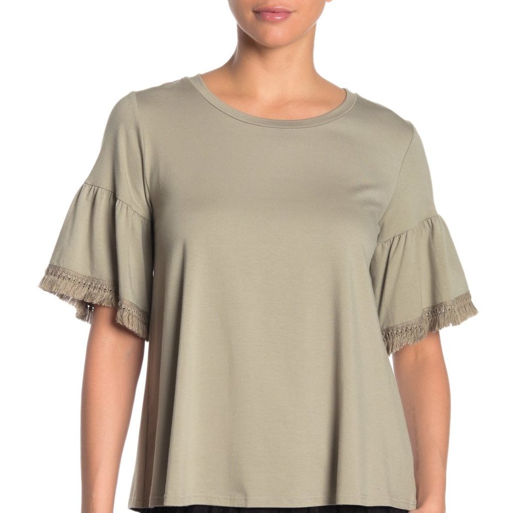 NWT Johnny Was Calme Flutter Sleeve T-Shirt XS